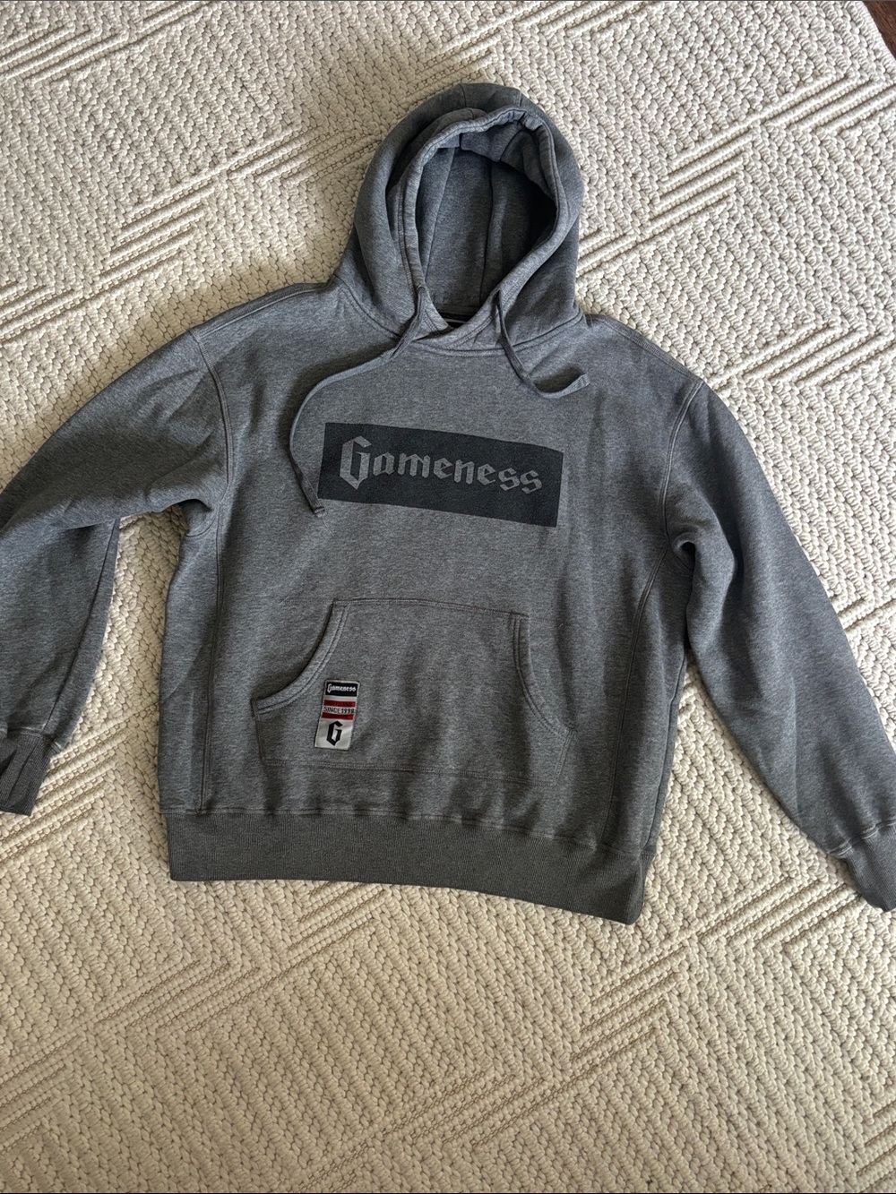 Gameness Men’s XL Gray Hoodie - Professional Fightwear Since 1998